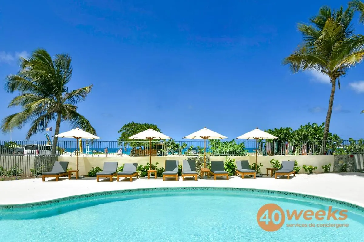 La Belle Bleue Direct Access To Orient Bay Beach Swimming Pool, 2 Bedrooms